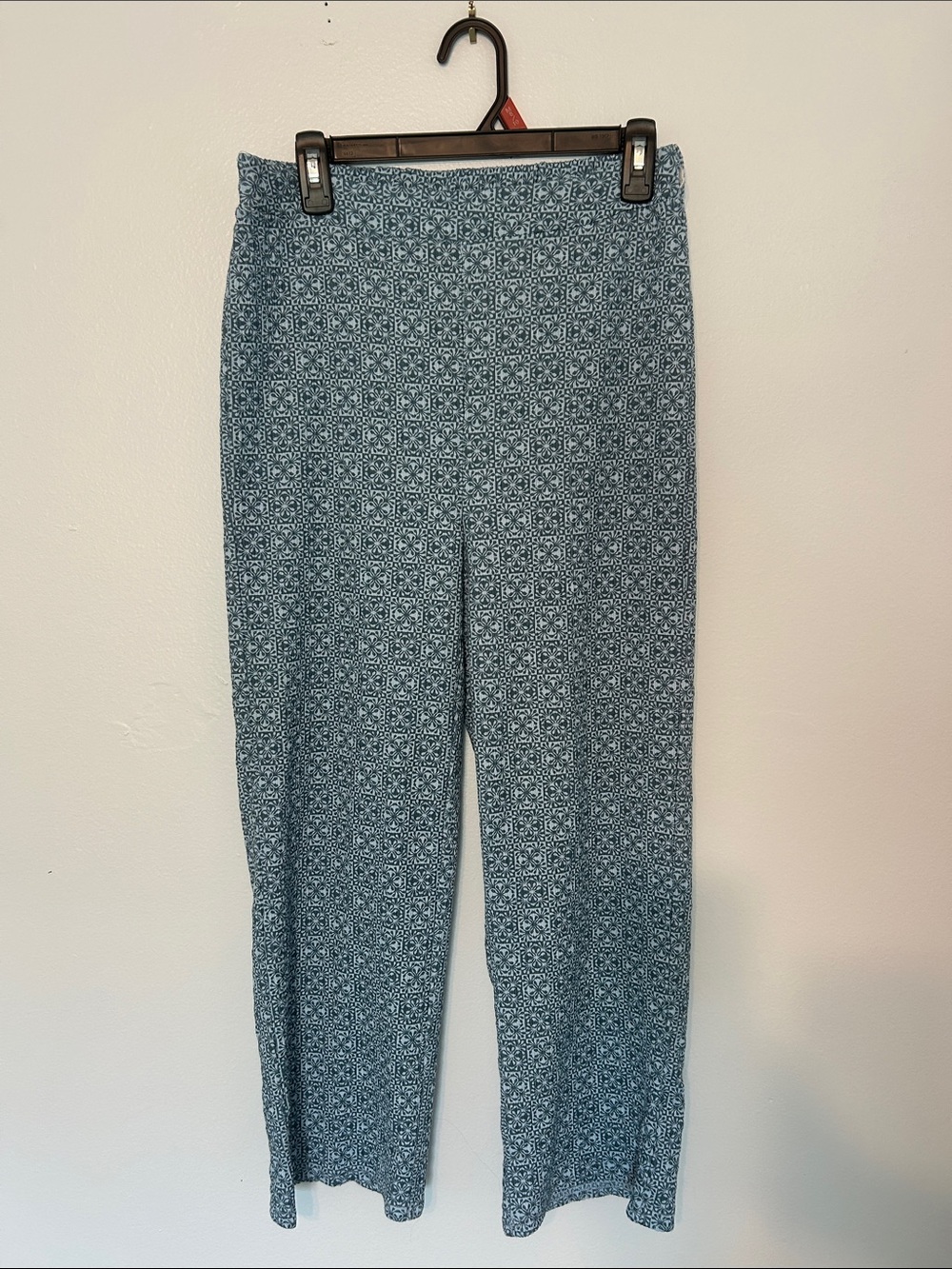 O'Neill Teal Floral-Print Elastic Waist Pants